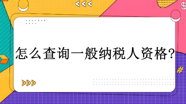 全国一般纳税人资格查询